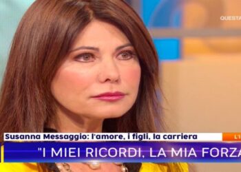 Susanna Messaggio torna in TV e si racconta a Vieni da me: “Quanto dolore per la morte di mia figlia”