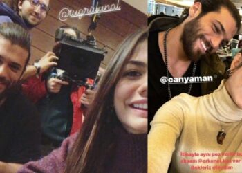 Can Yaman e Demet Özdemir: ecco il backstage che mostra una grande complicità tra i due fuori dal set
