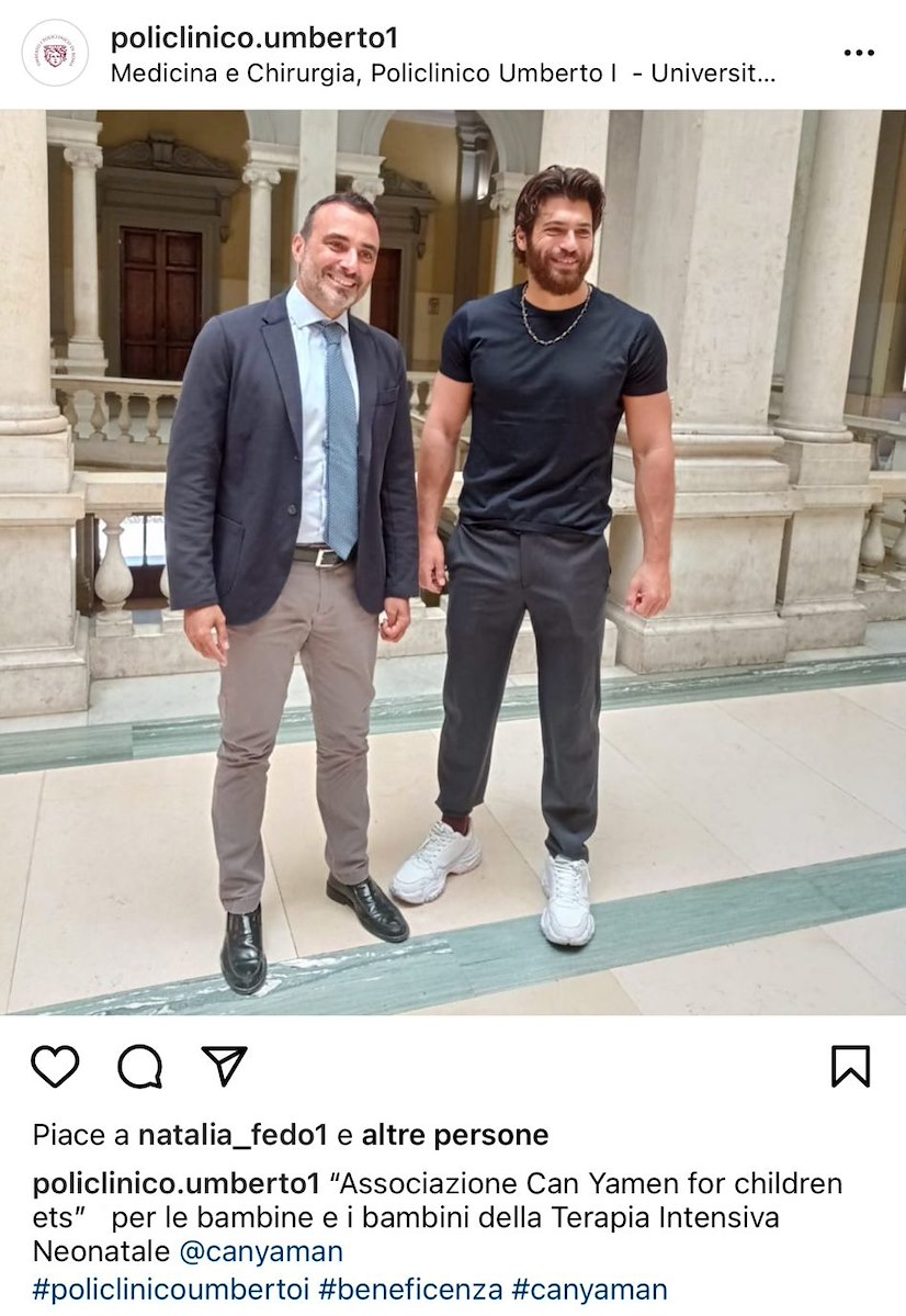 can yaman compie 32 anni roma can yaman in visita al policlinico umberto i 134705