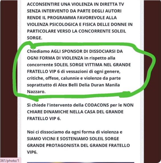 grande fratello vip il pubblico Soleil2