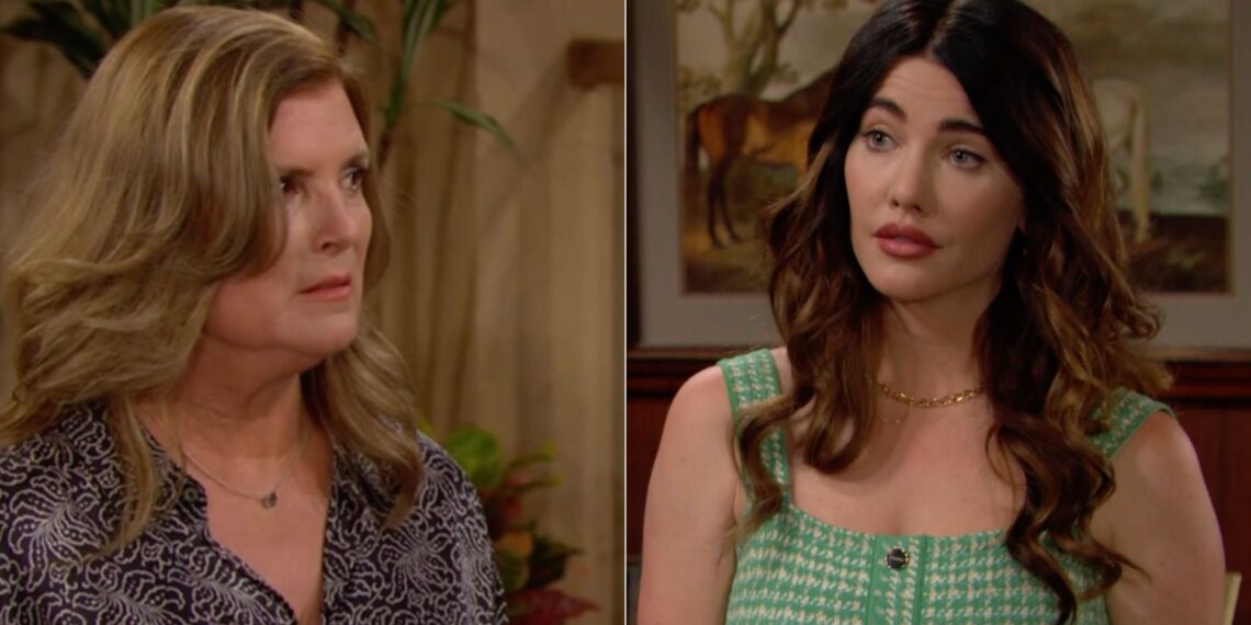 Beautiful, anticipazioni 28 ottobre: Steffy trova Sheila con in braccio Hayes e dà di matto. Eric annuncia a Ridge e Brooke la sua decisione su Quinn e li caccia
