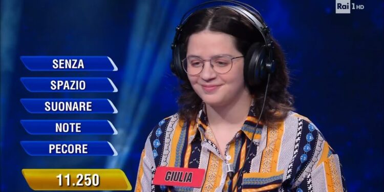 Giulia, la nuova campionessa de ‘L’Eredità’: chi è, età, lavoro, compagno e montepremi