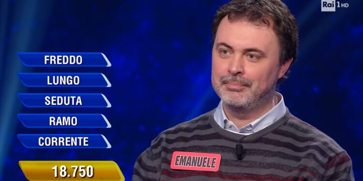 L’Eredità, chi è Emanuele il nuovo campione: lavoro e montepremi