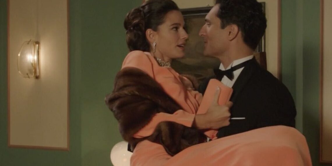 In foto Vittorio e Matilde (Uno screenshot della puntata © Il Paradiso delle Signore)